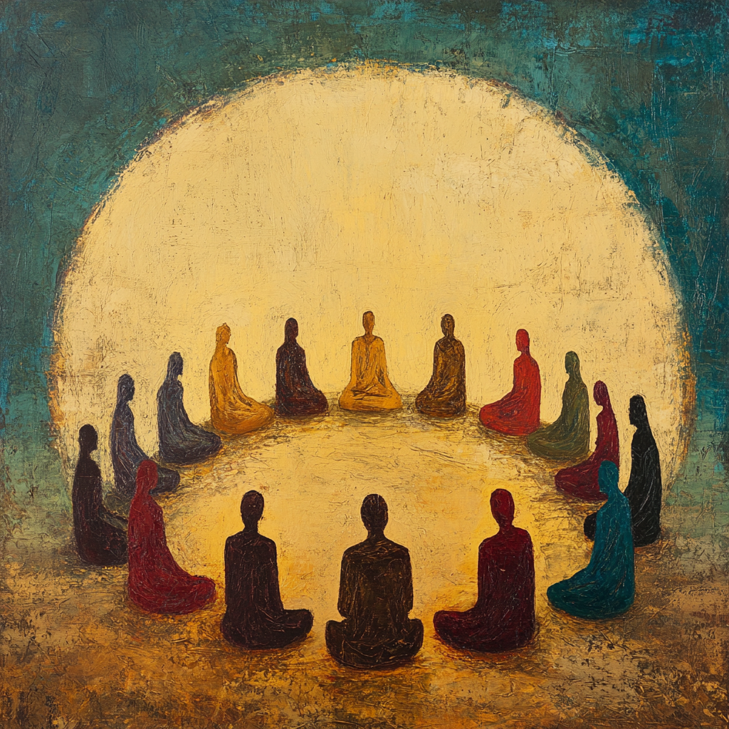 We Practice Together group meditation artwork